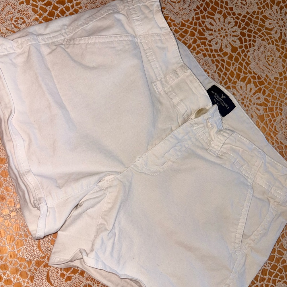 White Casual Shorts